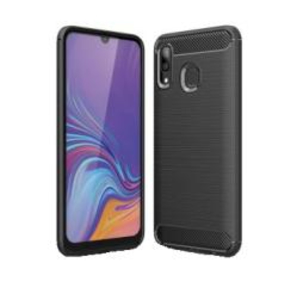 DLH COQUE SILICONE NOIRE POUR SAMSUNG GALAXY A40 (SM-A405), Housse, Samsung, Samsung Galaxy A40, 15 cm (5.9'), Noir DY-PS4085