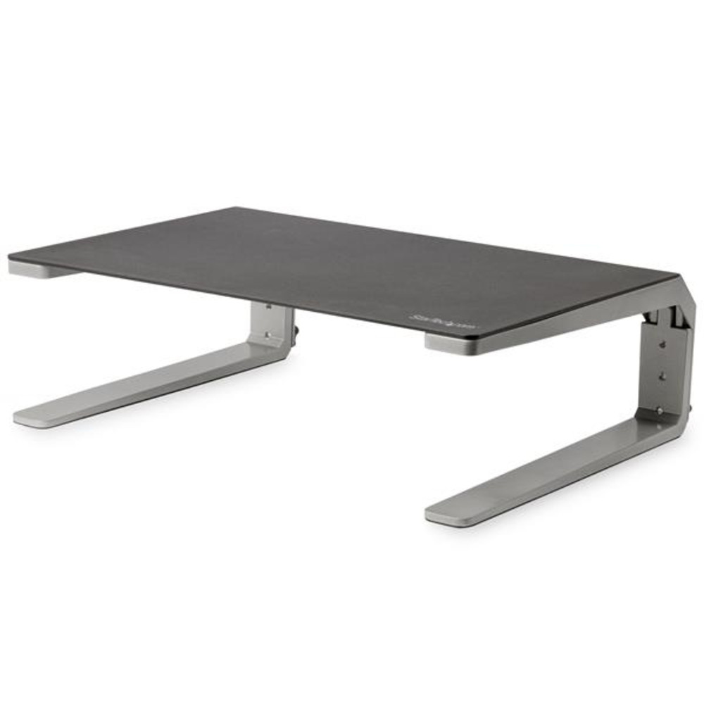StarTech.com Rehausseur écran PC en acier et aluminium avec hauteur réglable, Noir, Argent, 81,3 cm (32'), 10 kg, Aluminium, Acier, 125 - 175 mm, 305