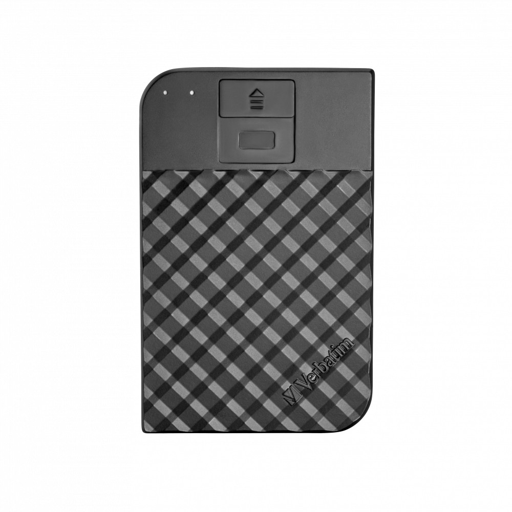 Verbatim Disque dur portable scuris  reconnaissance d'empreinte digitale 2 To, 2000 Go, 3.2 Gen 1 (3.1 Gen 1), Noir 53651