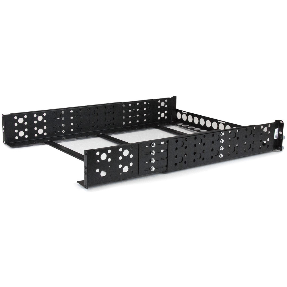 StarTech.com Rails fixes universels à profondeur réglable pour rack de serveur 2U 19', Rail d’étagère, Noir, Acier, 45,3 kg, 2U, CE, UL, REACH, TAA UN