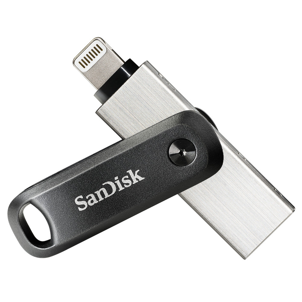 SanDisk SDIX60N-128G-GN6NE, 128 Go, 3.2 Gen 1 (3.1 Gen 1), Pivotant, Gris, Argent
