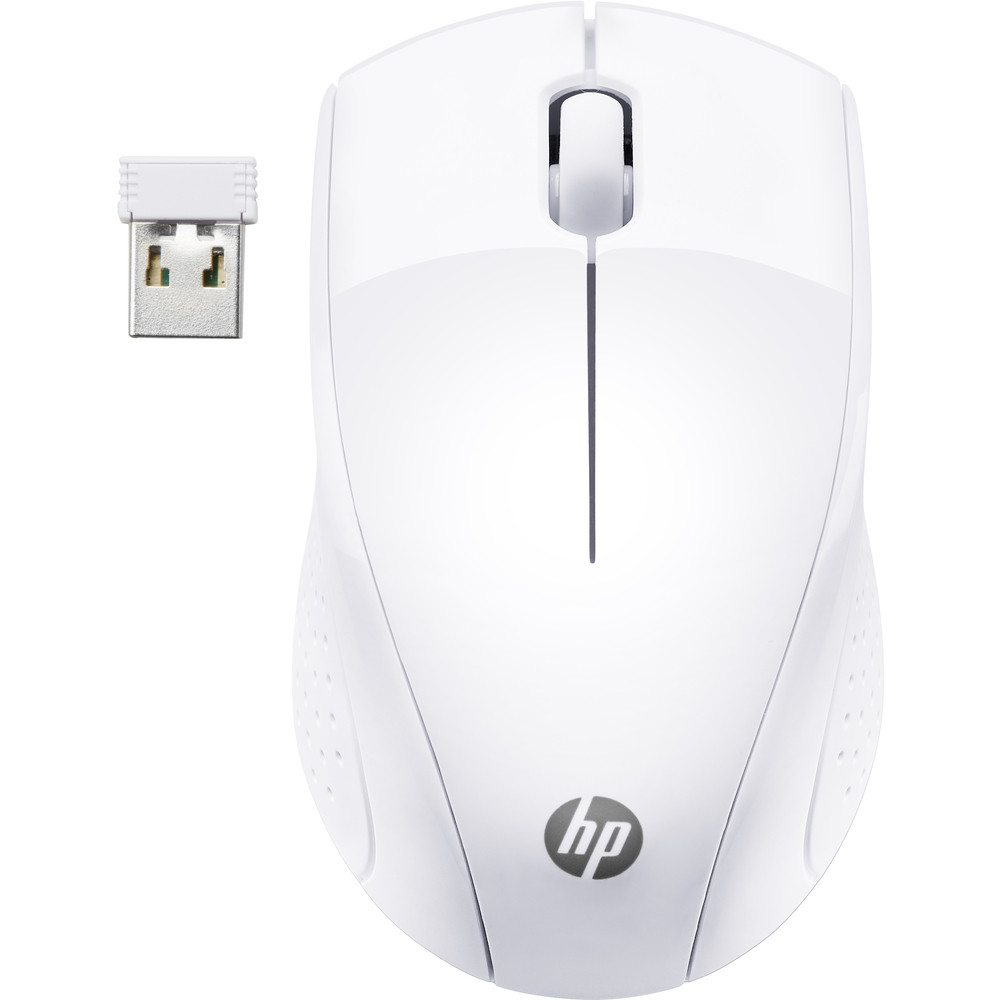 HP Souris sans fil 220 (Blanc neige), Optique, RF sans fil, Blanc 7KX12AA#ABB