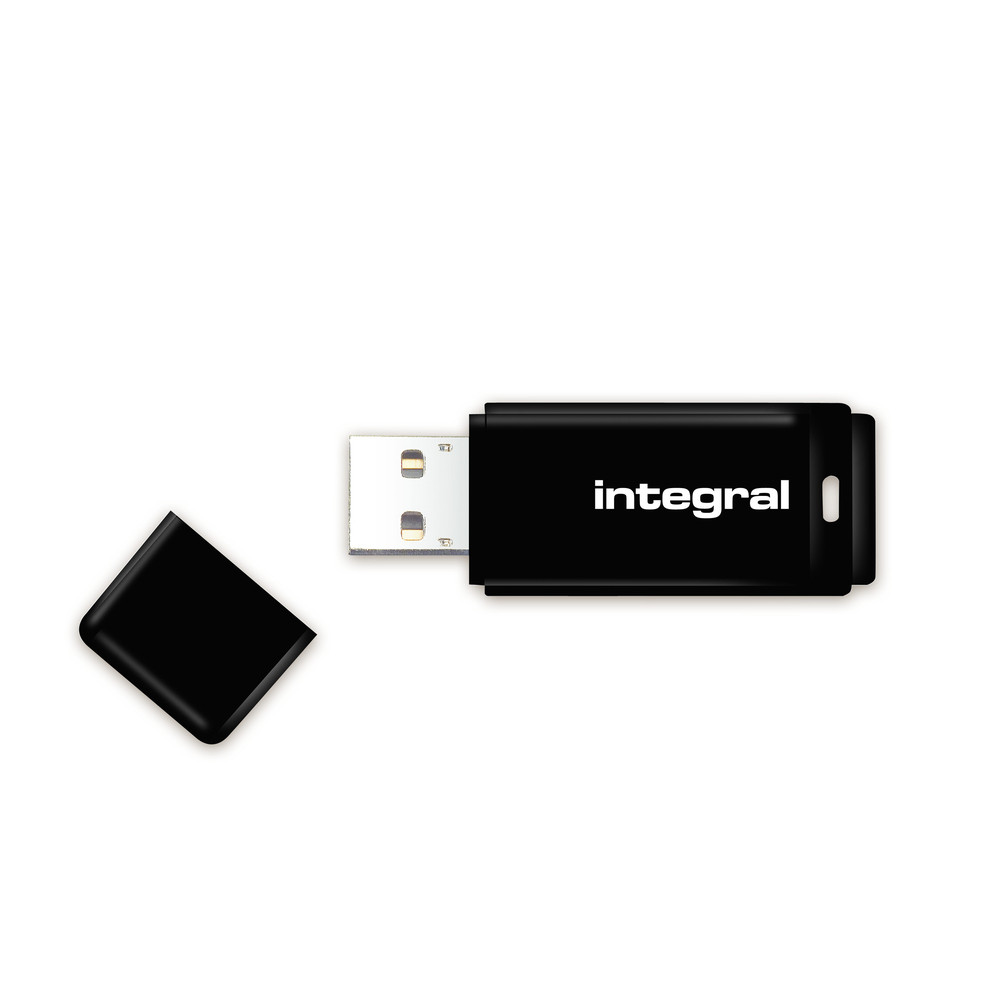 Integral 32GB USB2.0 DRIVE BLACK, 32 Go, USB Type-A, 2.0, 12 Mo/s, Casquette, Noir INFD32GBBLK