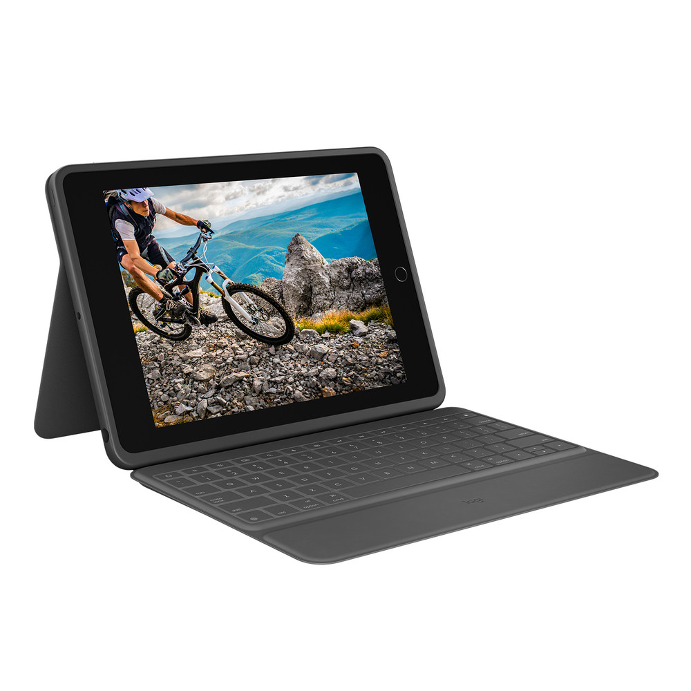 Logitech Rugged Folio, AZERTY, Franais, 1,8 cm, 1,2 mm, Apple, iPad (7th gen), iPad (8th gen) 920-009314