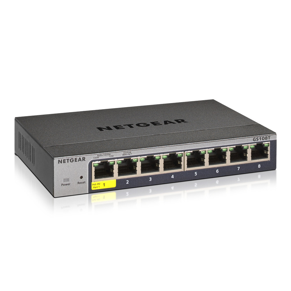 Netgear GS108Tv3, Géré, L2, Gigabit Ethernet (10/100/1000), Full duplex GS108T-300PES