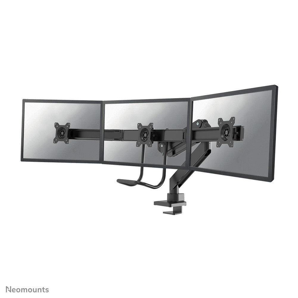 Neomounts NM-D775DX3BLACK Support d'écran à fixer 17-27' - ressort à gaz - Topfix - arrêt 180°, Collier de serrage/ passe-fil, 43,2 cm (17'), 68,6 cm