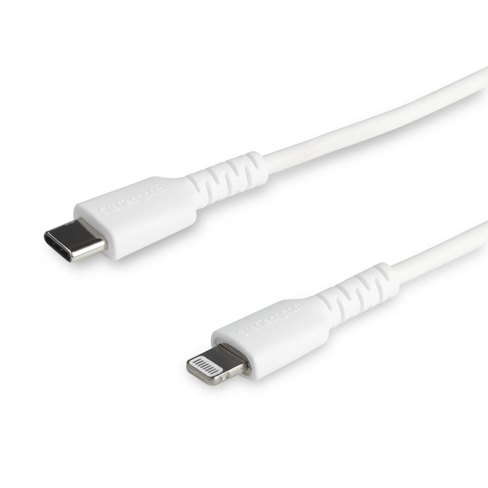 StarTech.com Câble USB-C vers Lightning Blanc Robuste 1m - Câble de Charge/Synchronistation USB Type C vers Lightning Fibre Aramide - iPad/iPhone 12 C