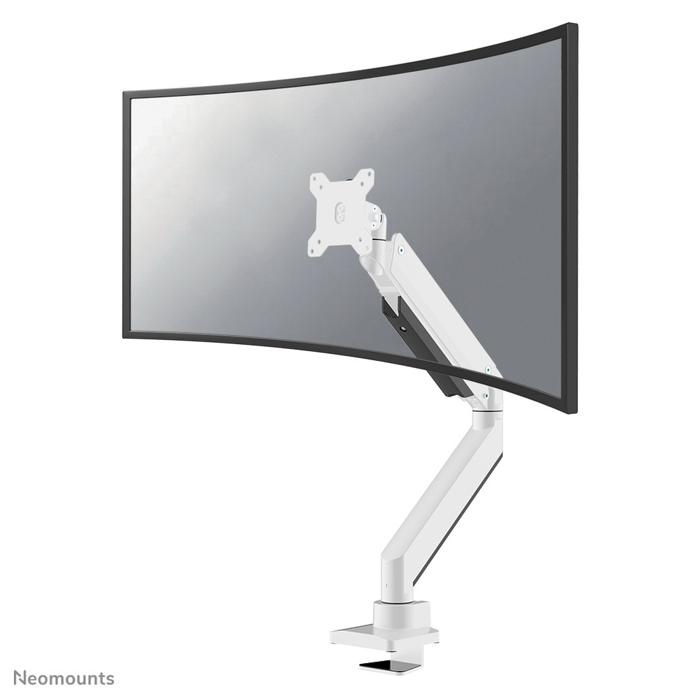 NEOMOUNTS BY NEWSTAR Neomounts support de bureau a pince pour ecran incurve, Pince/boulon, 18 kg, 25,4 cm (10'), 124,5 cm (49'), 100 x 100 mm, Blanc 