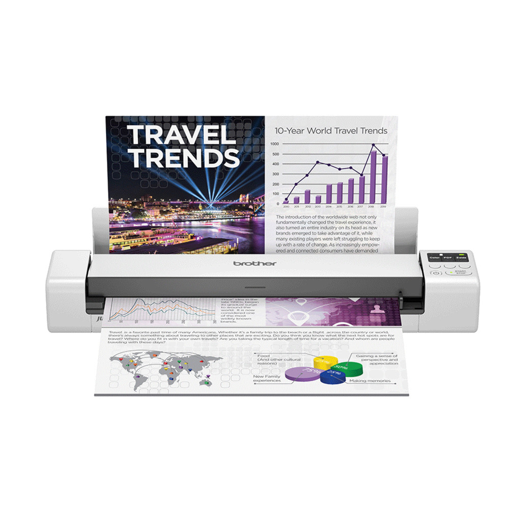 Brother DS-940DW - Scanner mobile de documents WiFi, 215,9 x 1828,8 mm, 600 x 600 DPI, 1200 x 1200 DPI, 48 bit, 24 bit, 15 ppm