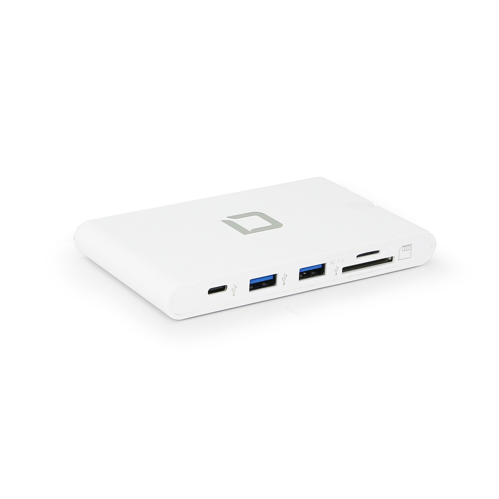 DICOTA D31729, 100 W, 10,100,1000 Mbit/s, Blanc, MicroSD (TransFlash), SD, 122 mm, 69,9 mm