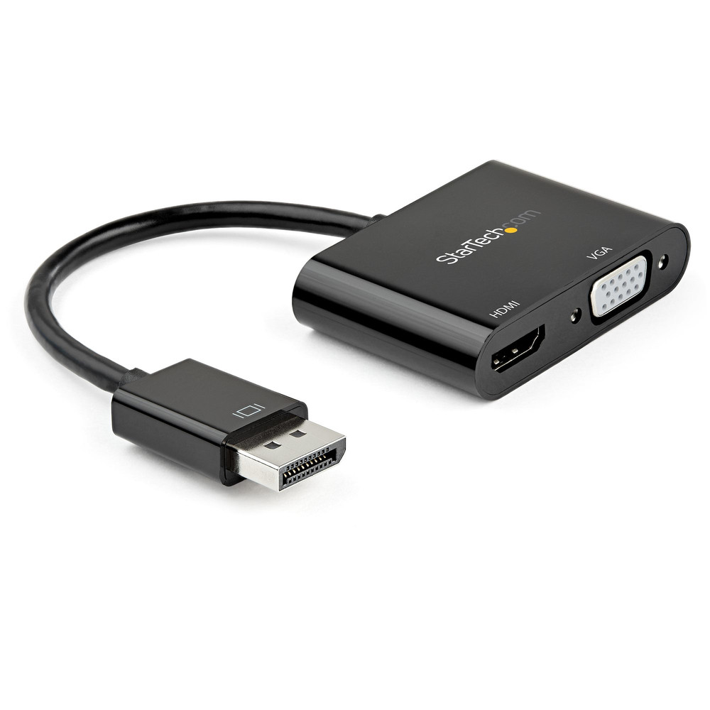 StarTech.com Adaptateur DisplayPort vers HDMI VGA - Dongle Convertisseur Numérique Multiport Actif Vidéo d'Écran DP 1.2 Mâle vers HDMI 2.0 4K 60 Hz VG