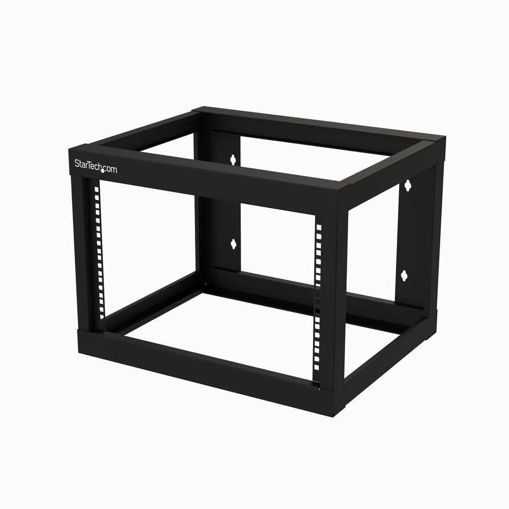 StarTech.com Rack Réseau Mural 6U à 2 Montants, Rack Serveur 19' à Cadre Ouvert, Profondeur 18', Rack de Données Mural pour IT/AV/Panneau de Patch/Equ