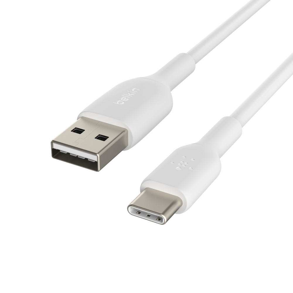 Belkin CAB001BT2MWH, 2 m, USB A, USB C, Blanc