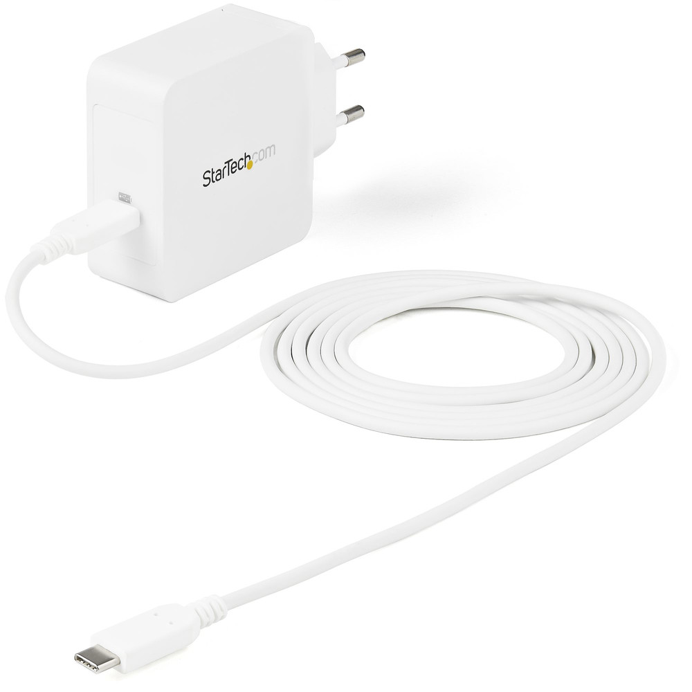 StarTech.com Chargeur Mural USB C - Chargeur USB C pour Ordinateur Portable 60W PD - Câble de 2m - Adaptateur Secteur Universel Compact Type C - Dell