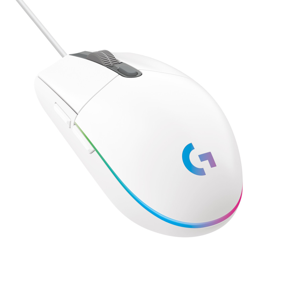 Logitech G G203 lightsync, USB Type-A, 8000 DPI, 1 ms, Blanc 910-005797