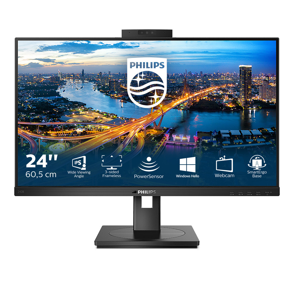 Philips B Line 242B1H/00, 60,5 cm (23.8'), 1920 x 1080 pixels, Full HD, LED, 4 ms, Noir