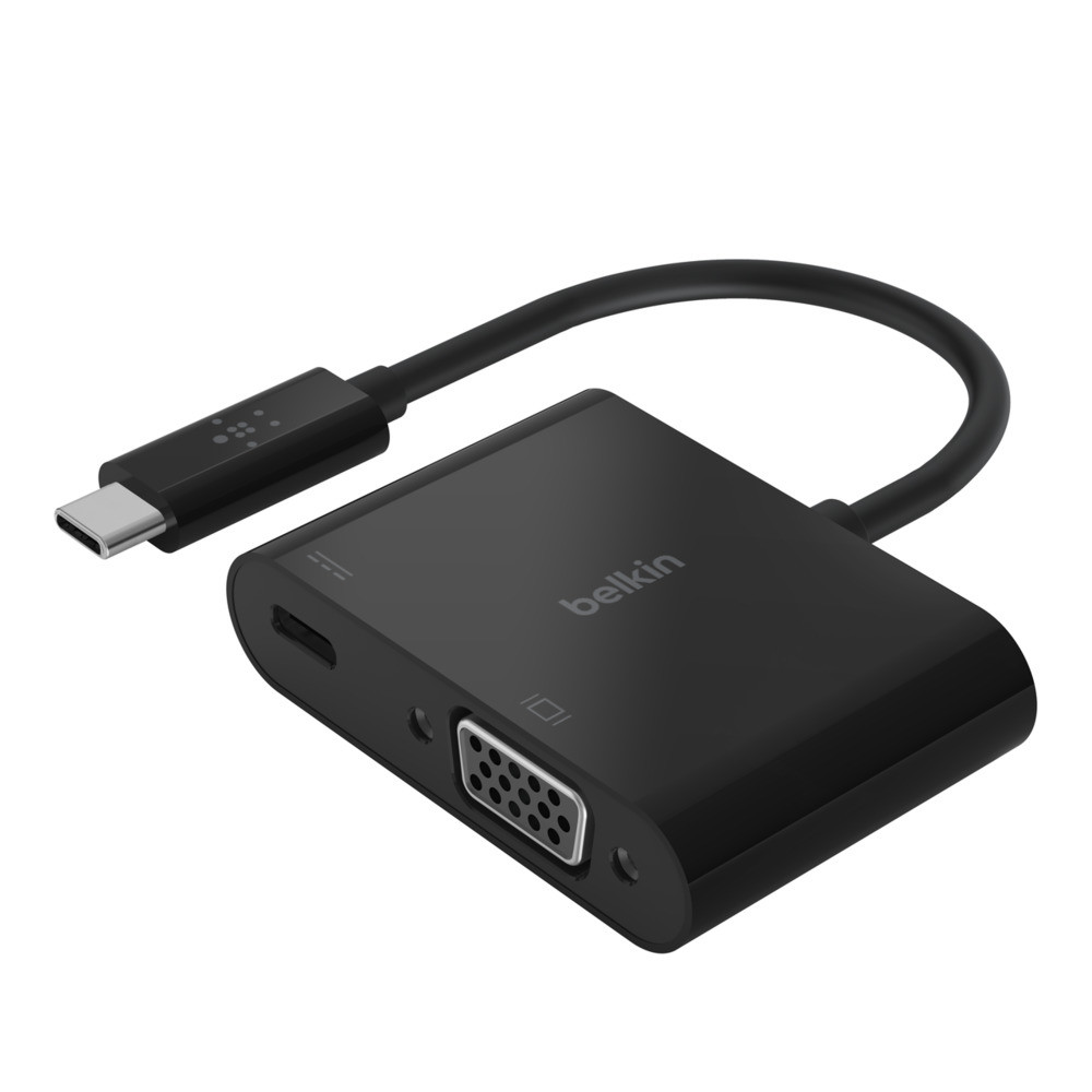 Belkin AVC001BTBK, USB 3.2 Gen 1 (3.1 Gen 1) Type-C, 60 W, Noir, USB 3.2 Gen 1 (3.1 Gen 1) Type-C, VGA, 43 mm, 131,5 mm