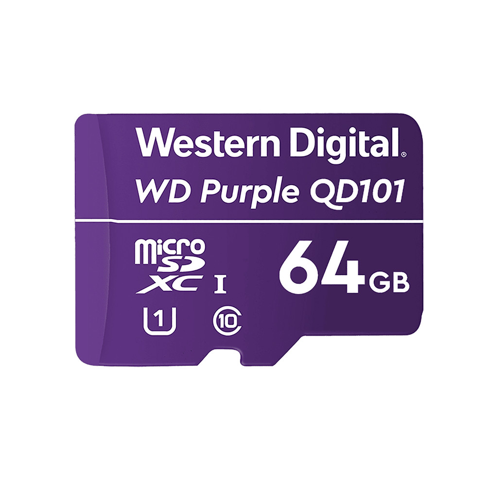 Western Digital WD Purple SC QD101, 64 Go, MicroSDXC, Classe 10, Class 1 (U1), Violet WDD064G1P0C