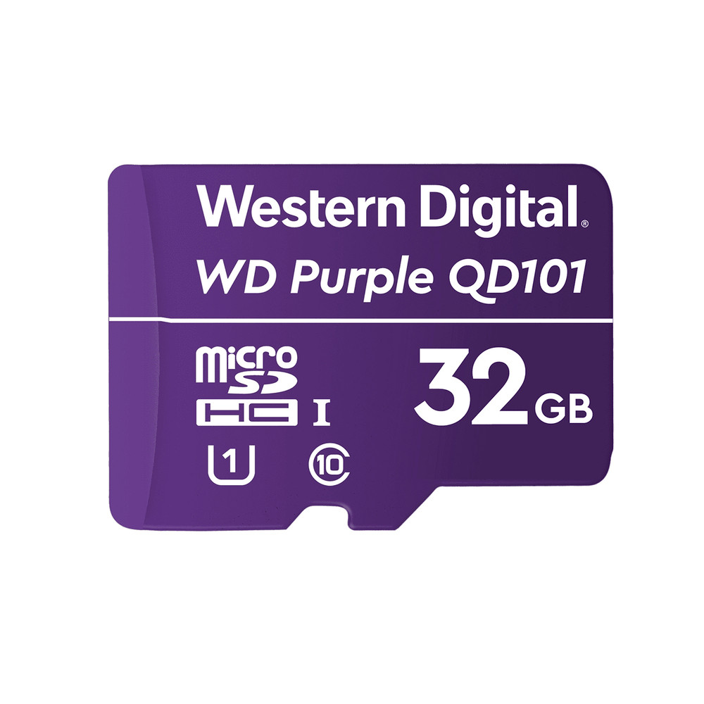 Western Digital WD Purple SC QD101, 32 Go, MicroSDHC, Classe 10, Class 1 (U1), Violet WDD032G1P0C