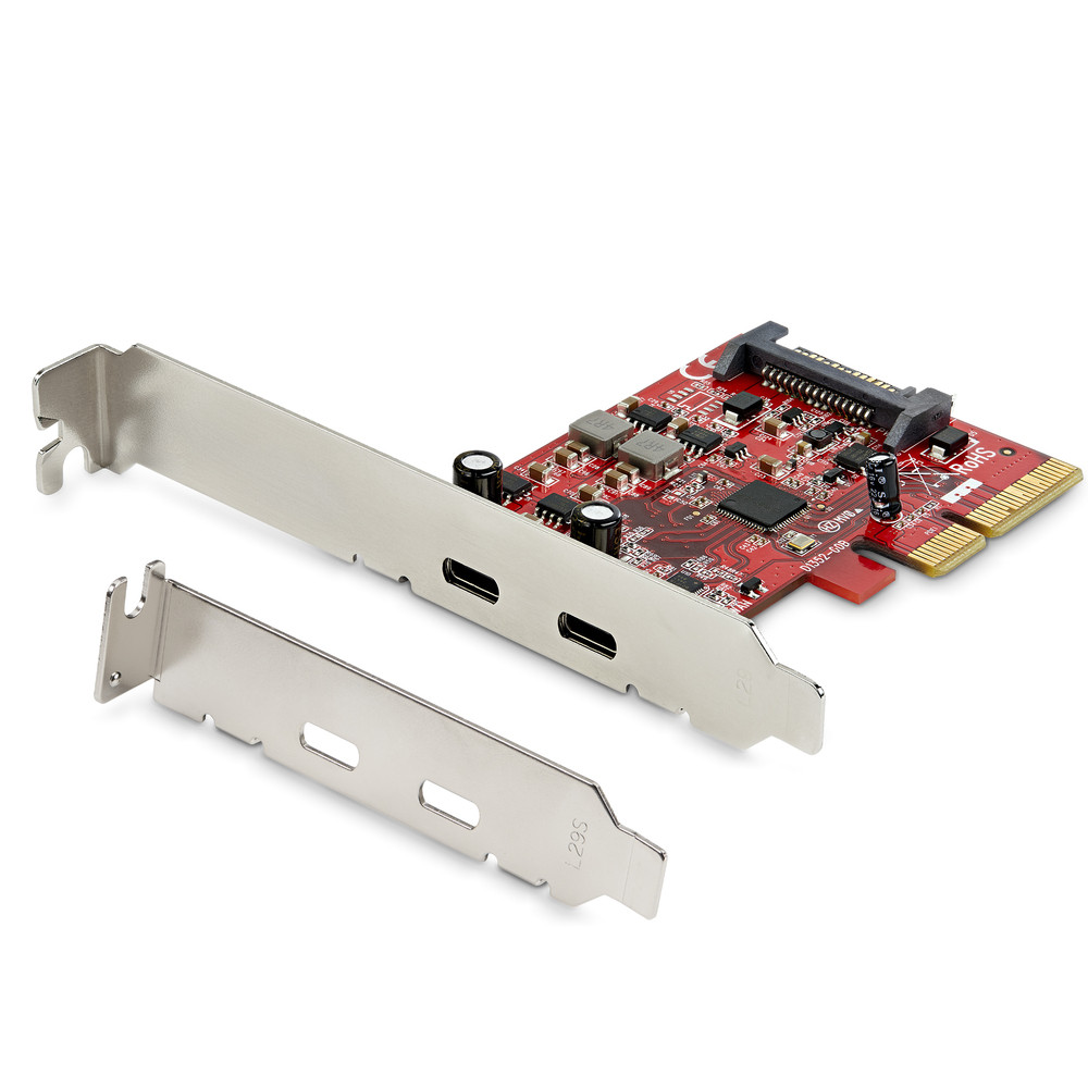 StarTech.com Carte PCI Express USB 3.1 à 2 ports USB-C - USB 3.2 Gen 2 jusqu'à 10 Gbps, PCIe, USB 3.2 Gen 1 (3.1 Gen 1), Hauteur totale / Profil bas,