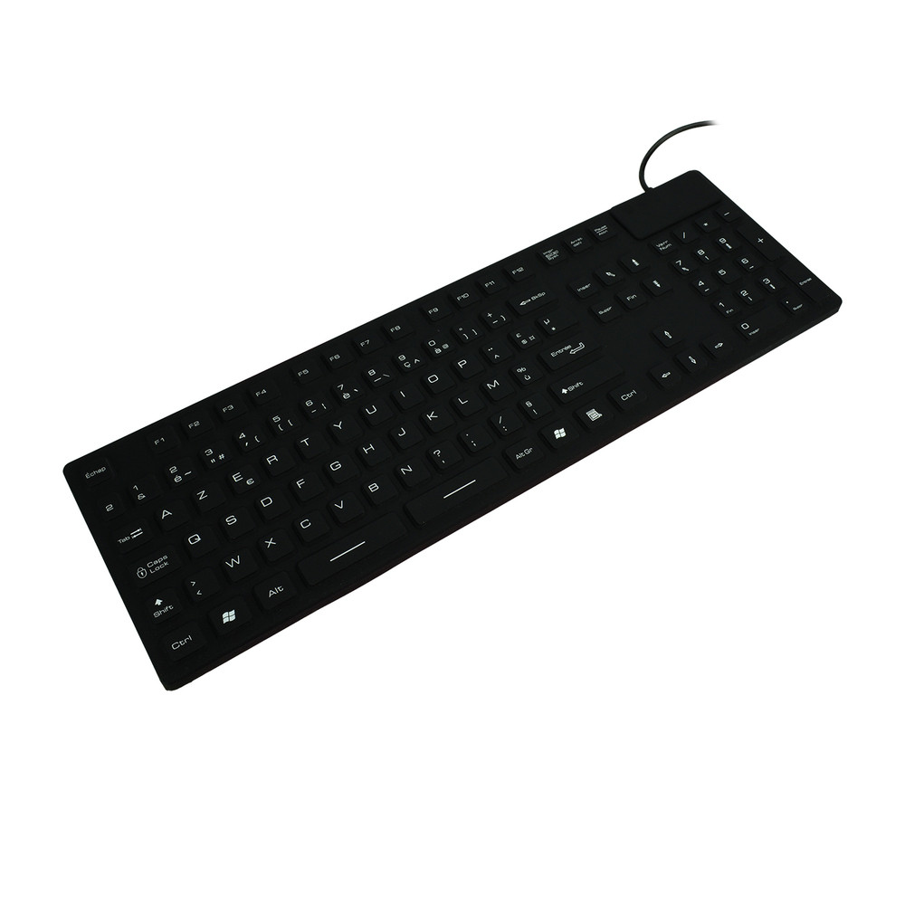 MCL SAMAR MCL ACK-729/N, Taille relle (100 %), Avec fil, USB + PS/2, Clavier  membrane, AZERTY, Noir