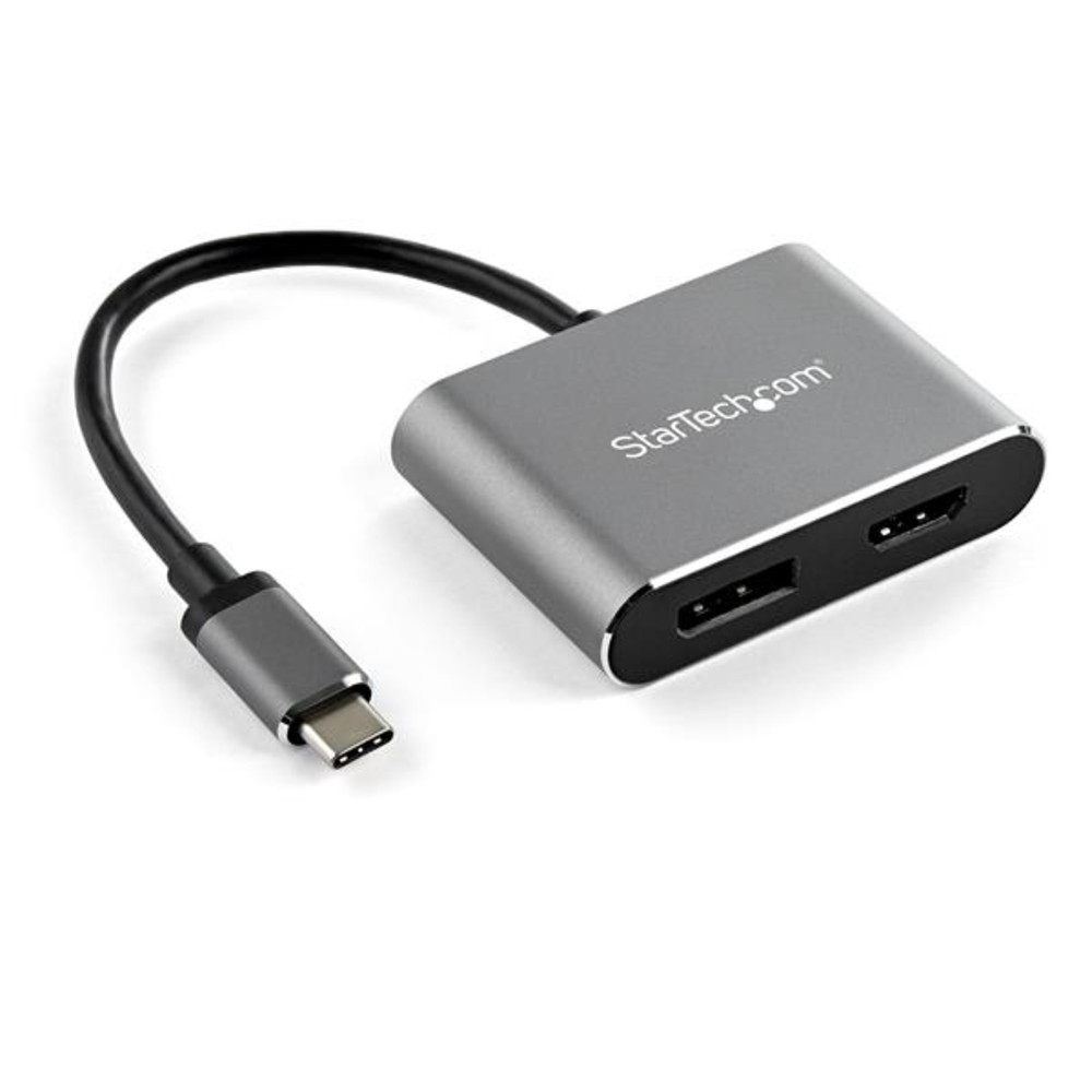 StarTech.com Adaptateur multiport USB-C vers DisplayPort ou HDMI - 4K 60 Hz - Convertisseur 2-en-1, USB Type-C, Sortie HDMI, Sortie de DisplayPorts, 3