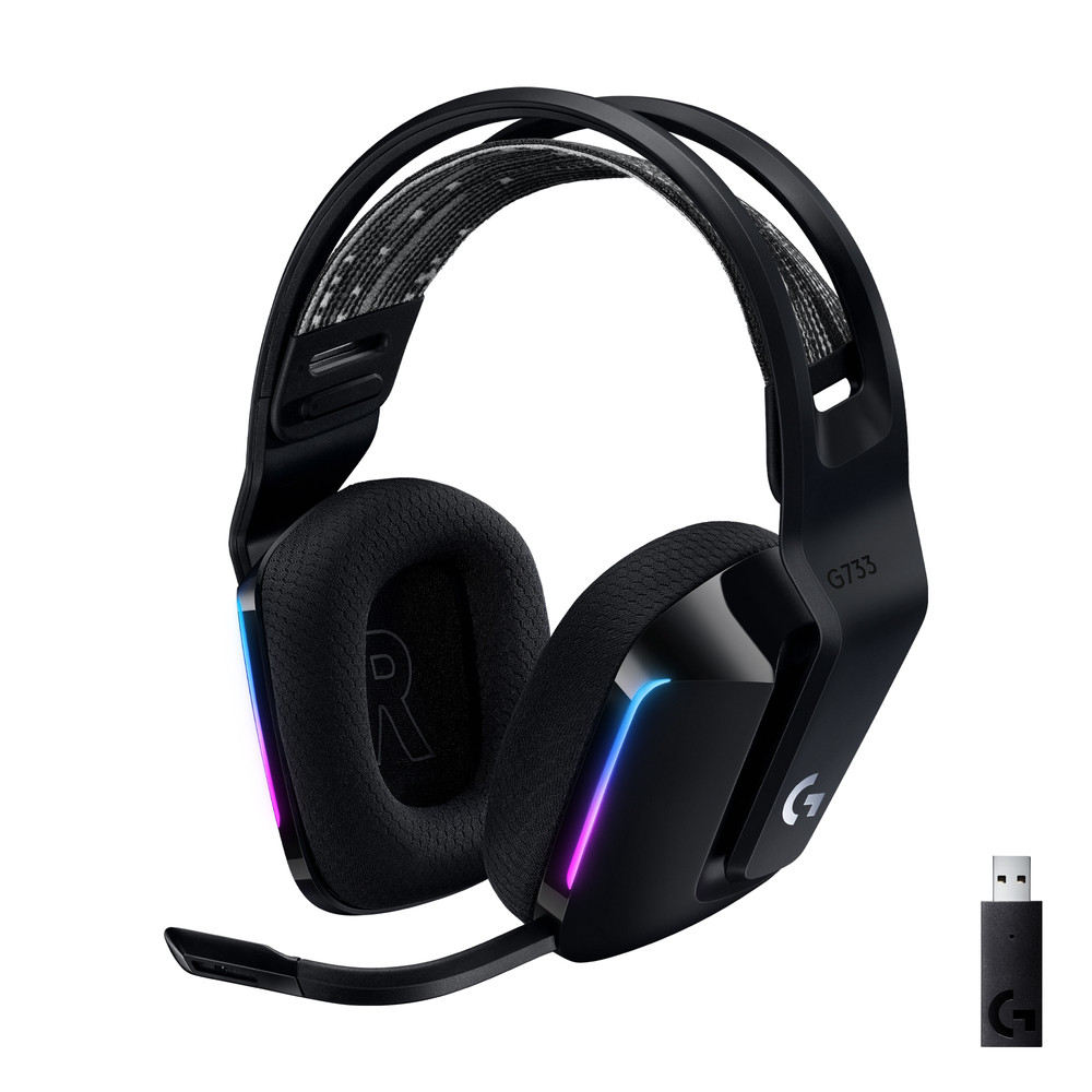 Logitech G G733 wireless gaming, Sans fil, Jouer, 20 - 20000 Hz, 278 g, Casque, Noir 981-000864