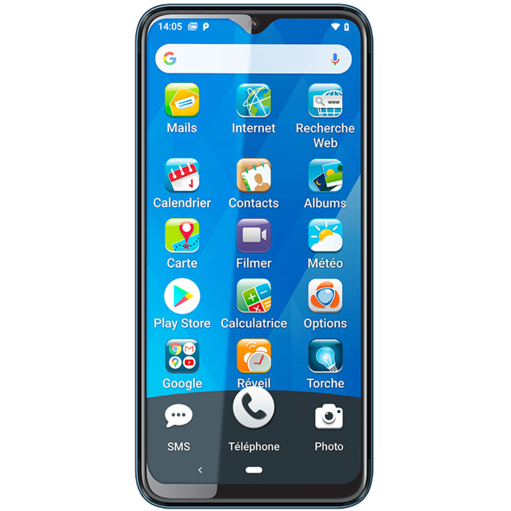 ORDISSIMO LeNumro2, 16 cm (6.3'), 4 Go, 64 Go, 12 MP, Android 10, Noir ART0412