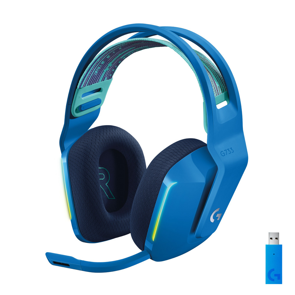 Logitech G G733 wireless gaming, Sans fil, Jouer, 20 - 20000 Hz, 278 g, Casque, Bleu 981-000943
