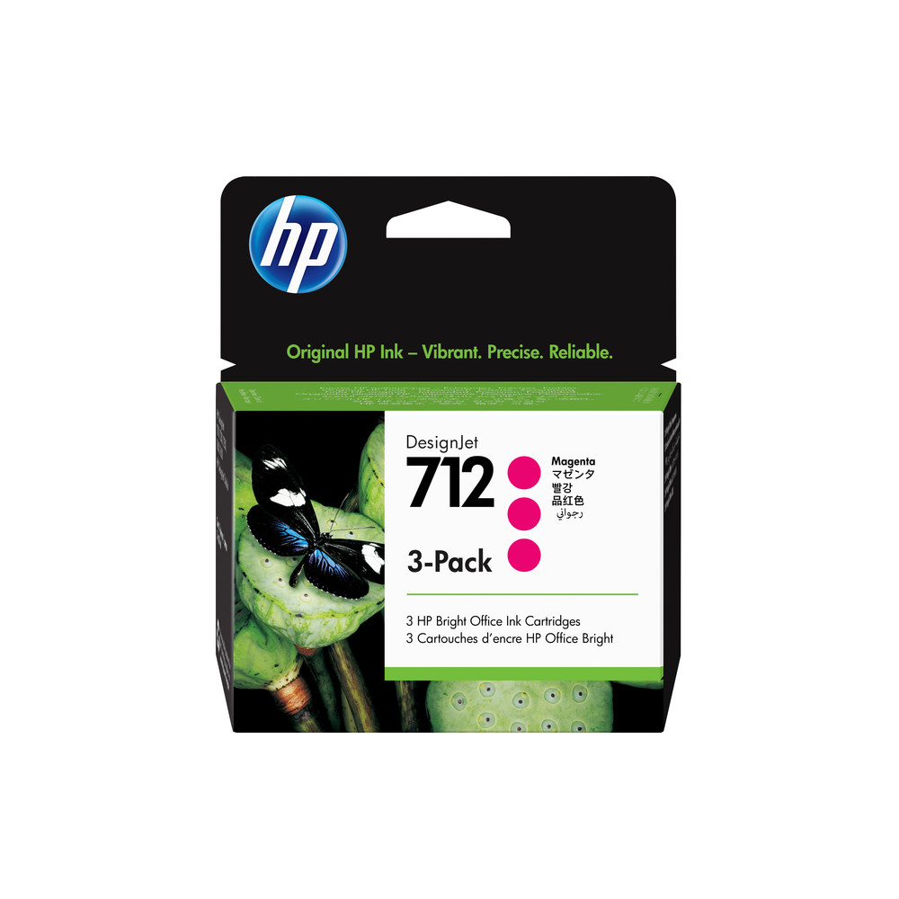 HP 712 Pack de 3 3ED78A - vue 5