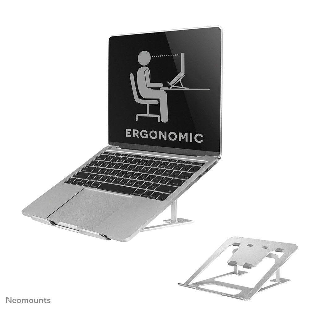 Neomounts NSLS085SILVER Support pour ordinateur portable 10 17' pliable compact universel Supports de Laptop Aluminium 25 4 cm 10'