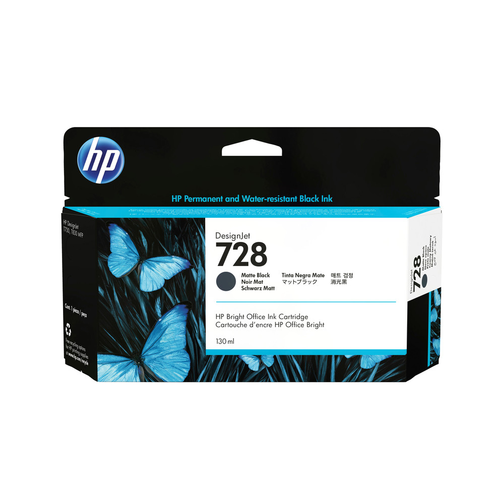 HP 728 130 ml original DesignJet cartouche d'encre pour DesignJet T730 T830 - vue 2