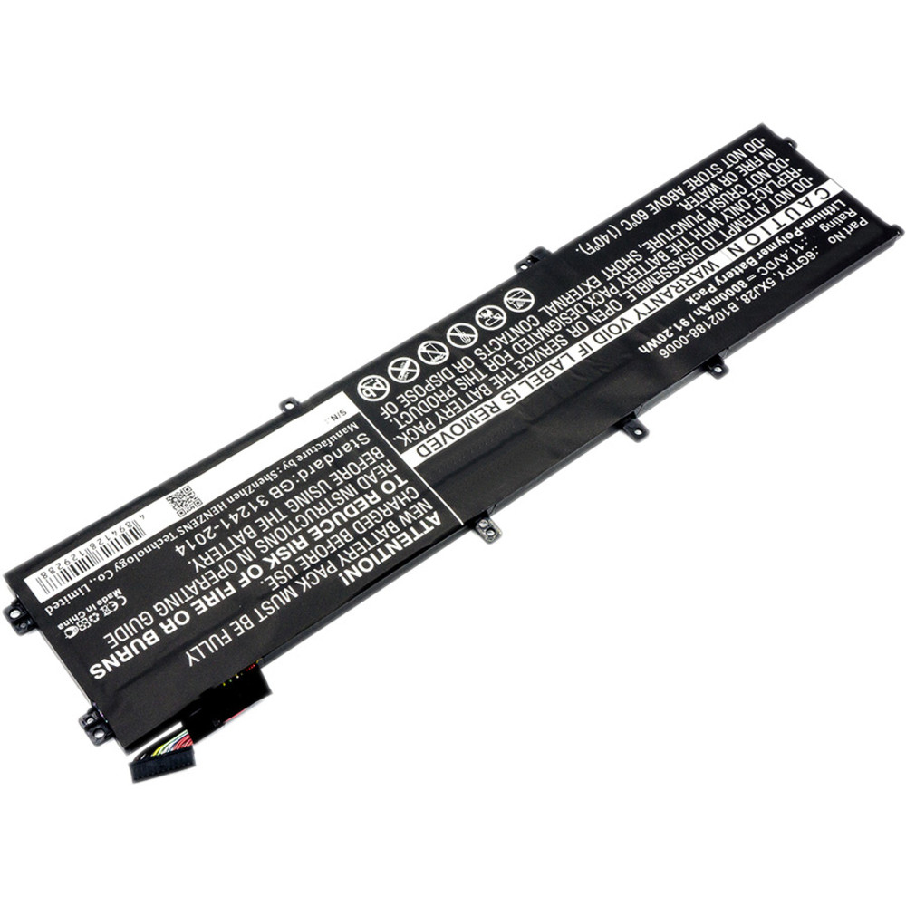 DLH Batterie Li-ion 11.4V 8500mAh 97Wh - 5XJ28 / 6GTPY / 06GTPY / GPM03, Batterie, DELL, DELL Precision 5520 / Precision 5530 / Precision 5540 / XPS 1