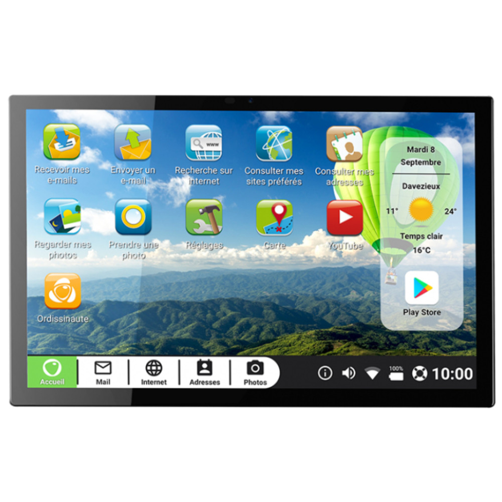 ORDISSIMO ART0418, 25,6 cm (10.1'), 1200 x 1920 pixels, 64 Go, 4 Go, Android 10, Noir