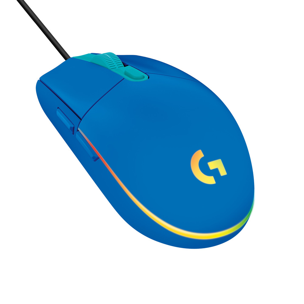 Logitech G G203 lightsync, USB Type-A, 8000 DPI, 1 ms, Bleu 910-005798
