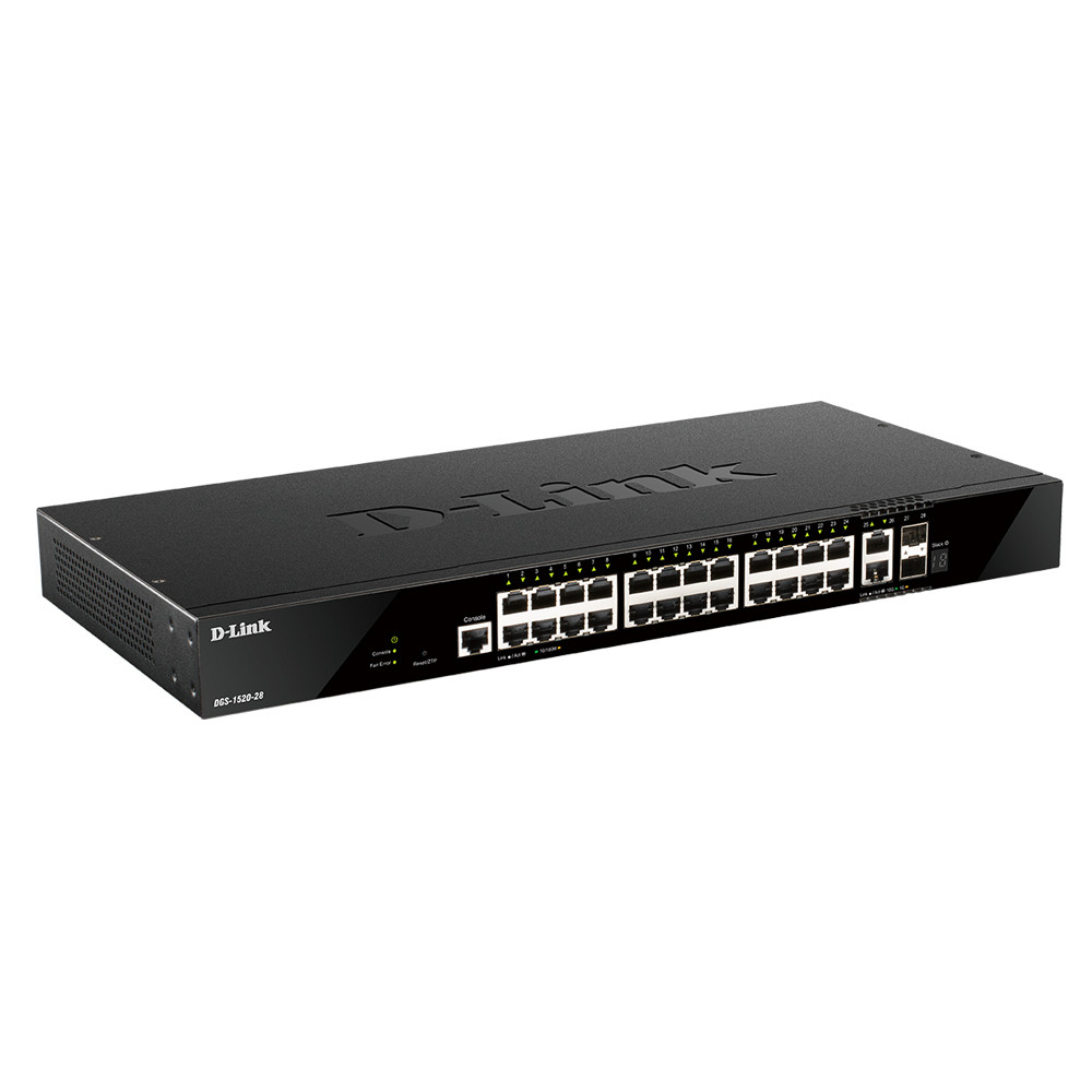 D-Link DGS-1520-28, Gr, L3, 10G Ethernet (100/1000/10000), 1U