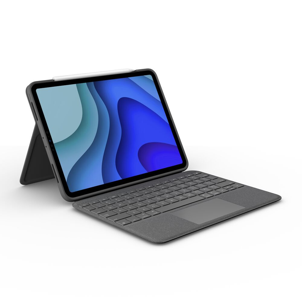 Logitech Folio Touch, AZERTY, Franais, Trackpad, 1,8 cm, 1 mm, Apple 920-009746