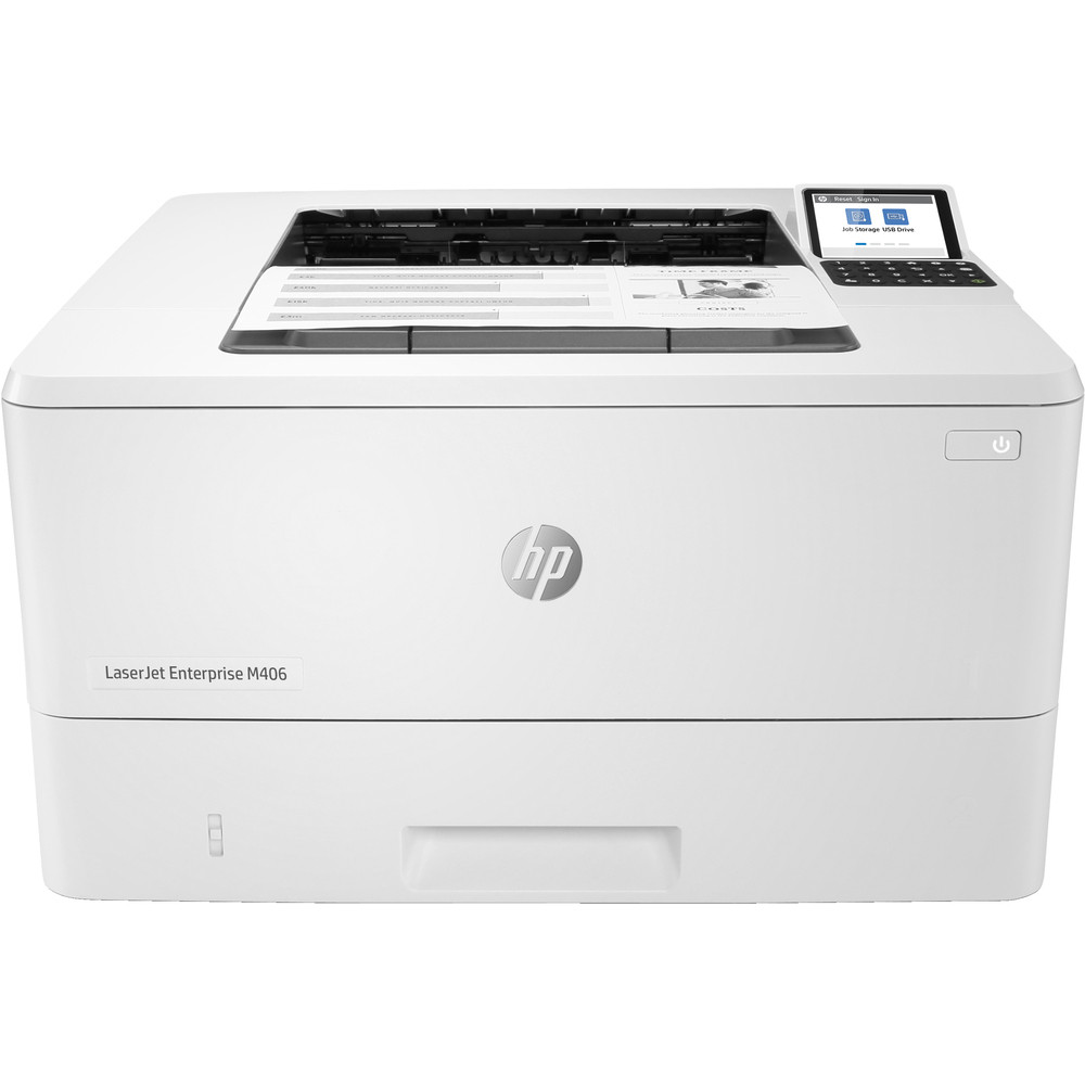 HP LaserJet Enterprise M406dn, Noir et blanc, Imprimante pour Entreprises, Imprimer, Taille compacte; Scurit renforce; Impression recto-verso; co-