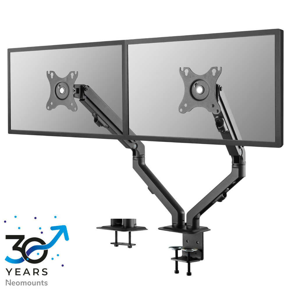 Neomounts FPMA-D650DBLACK Support d'écran à fixer 17-27' - ressort hélicoïdal, Collier de serrage/ passe-fil, 7 kg, 43,2 cm (17'), 68,6 cm (27'), 100