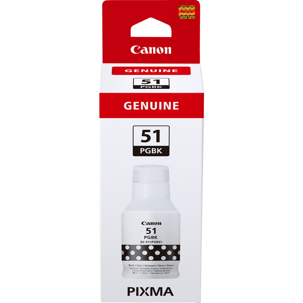Canon GI-51PGBK, haut rendement, bouteille d'encre, noir, Noir, Canon, PIXMA G1520, G2520, G2560, G3520, G3560, Jet d'encre, 1 pièce(s) 4529C001