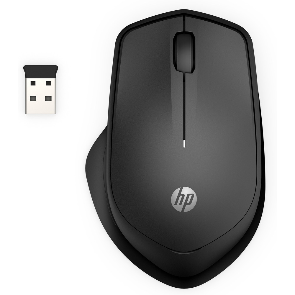 HP Souris sans fil silencieuse 280, Droitier, Optique, RF sans fil, Noir 19U64AA#ABB