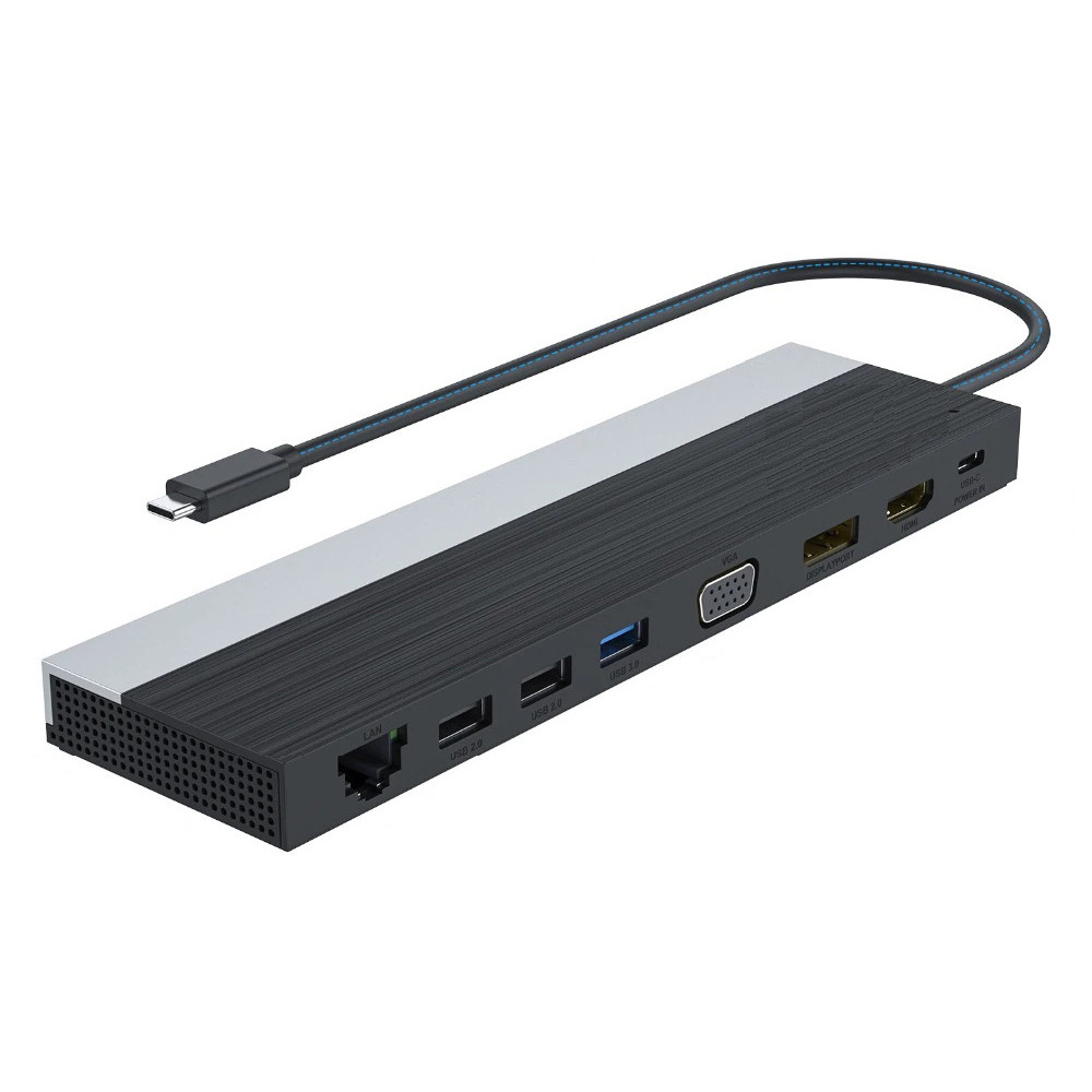 DLH STATION D'ACCUEIL USB C 4K TRIPLE AFFICHAGE DP / HDMI / VGA Neuf - vue 4