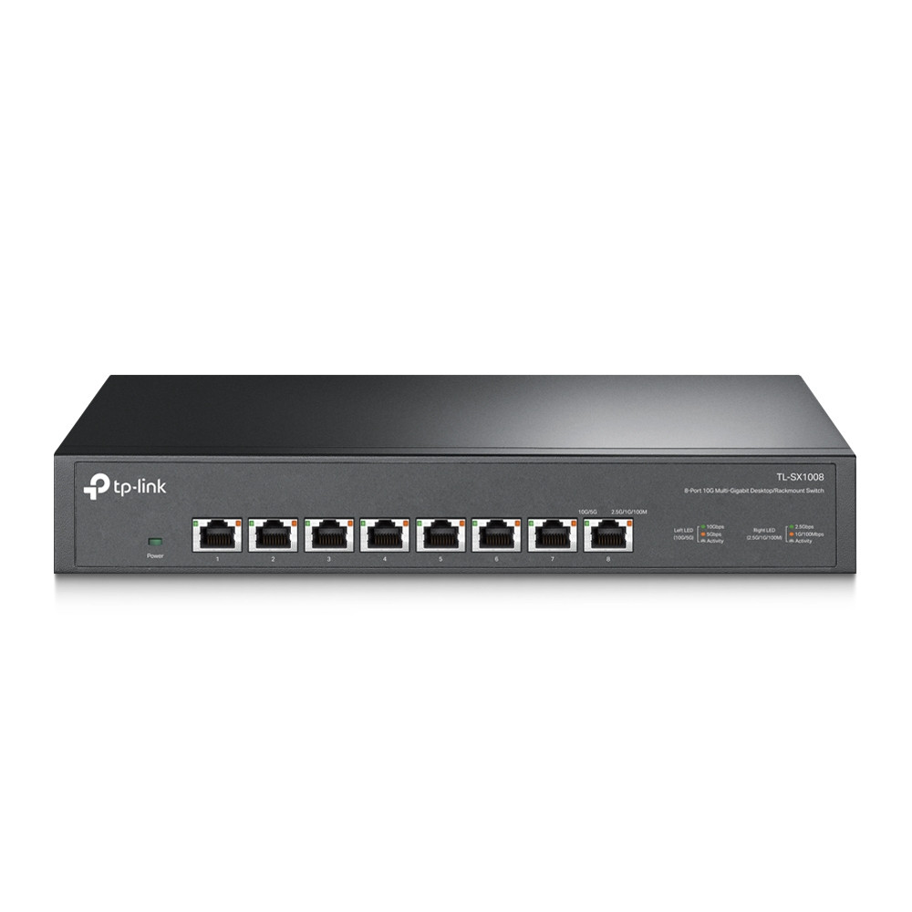 TP-Link TL-SX1008, Non-géré, 10G Ethernet (100/1000/10000), Grille de montage, 1U