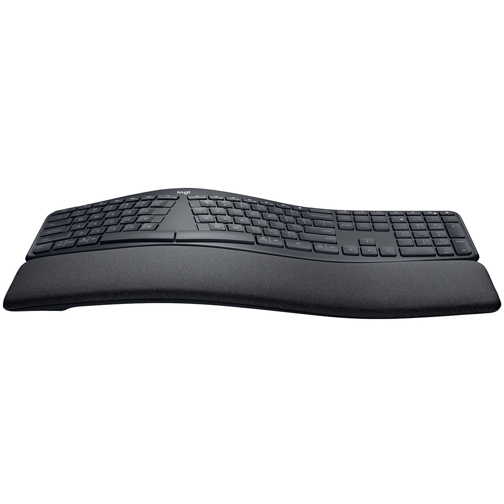 Logitech Ergo K860, Standard, RF sans fil + Bluetooth, Contacteur de touche semi-mcanique, Noir 920-010104