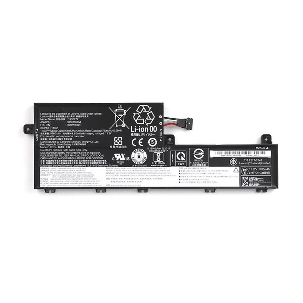 DLH Batterie Li Pol 11.52V 5650mAh 65Wh L19C6P72 / L19L6P72 / 5810W13960 / 5B10W13961 / SB10T83203 / SB10T83204 Neuf - vue 2