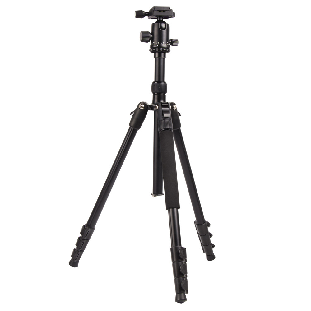 DLH TREPIED AVEC ROTULE PRO 1.68M POUR APPAREIL PHOTO, 3 pieds, Noir, 168 cm, 1,5 kg DY-SB4200