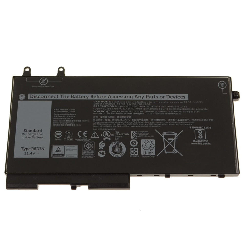 DLH Batterie Li Pol 11.4V 3500mAh 40Wh R8D7N / 0R8D7N / W8GMW / 49HG8 / TNT6H Neuf - vue 2