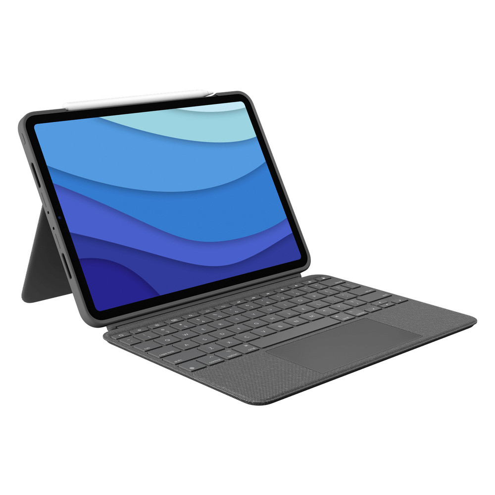 Logitech Combo Touch for iPad Pro 11-inch (1st, 2nd, and 3rd generation), QWERTY, US International, Pav tactile, 1,8 cm, 1 mm, Apple 920-010255