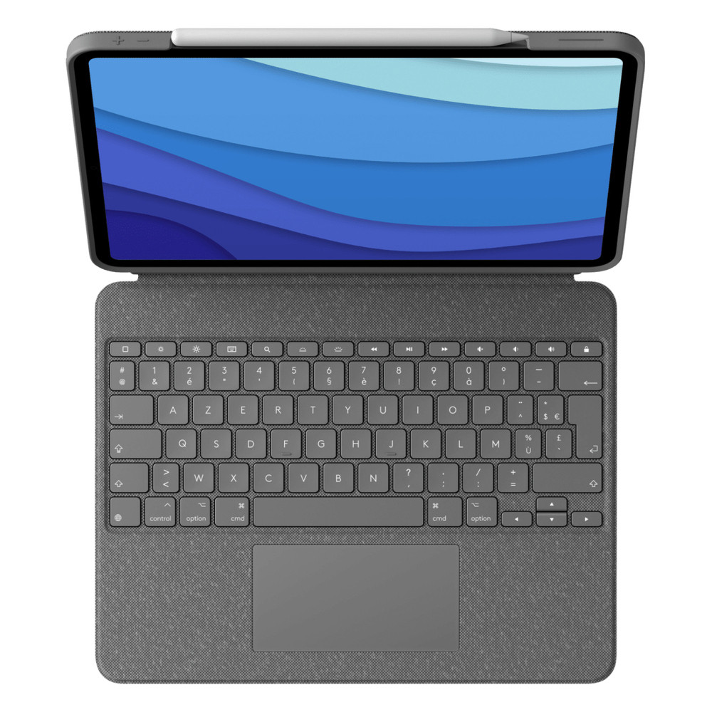 Logitech Combo Touch for iPad Pro 12.9-inch (5th generation), AZERTY, Français, Trackpad, Mini, 1,8 cm, 1 mm 920-010210