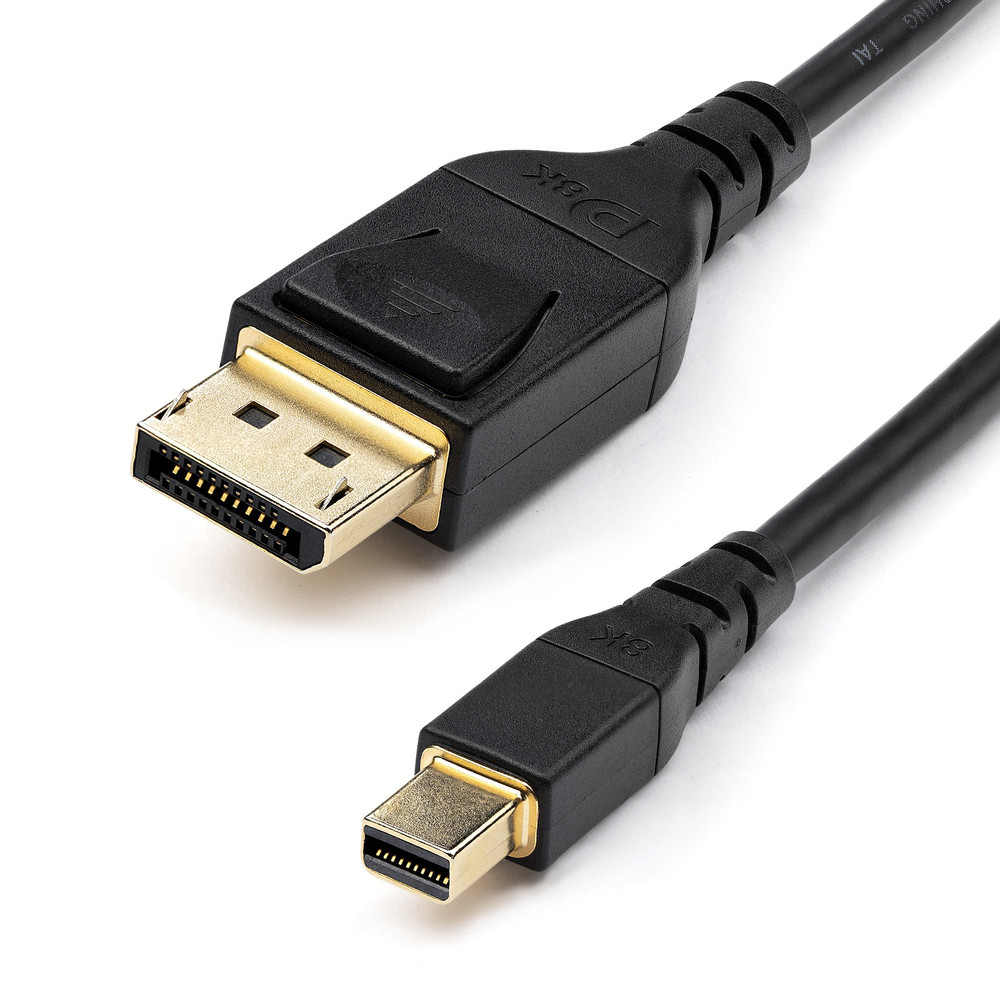 StarTech.com Câble 1m certifié VESA Mini DisplayPort vers DisplayPort 1.4 8K 60Hz HBR3 HDR Super UHD mDP vers DP 1.4 Ultra HD 4K 120Hz Diamètre